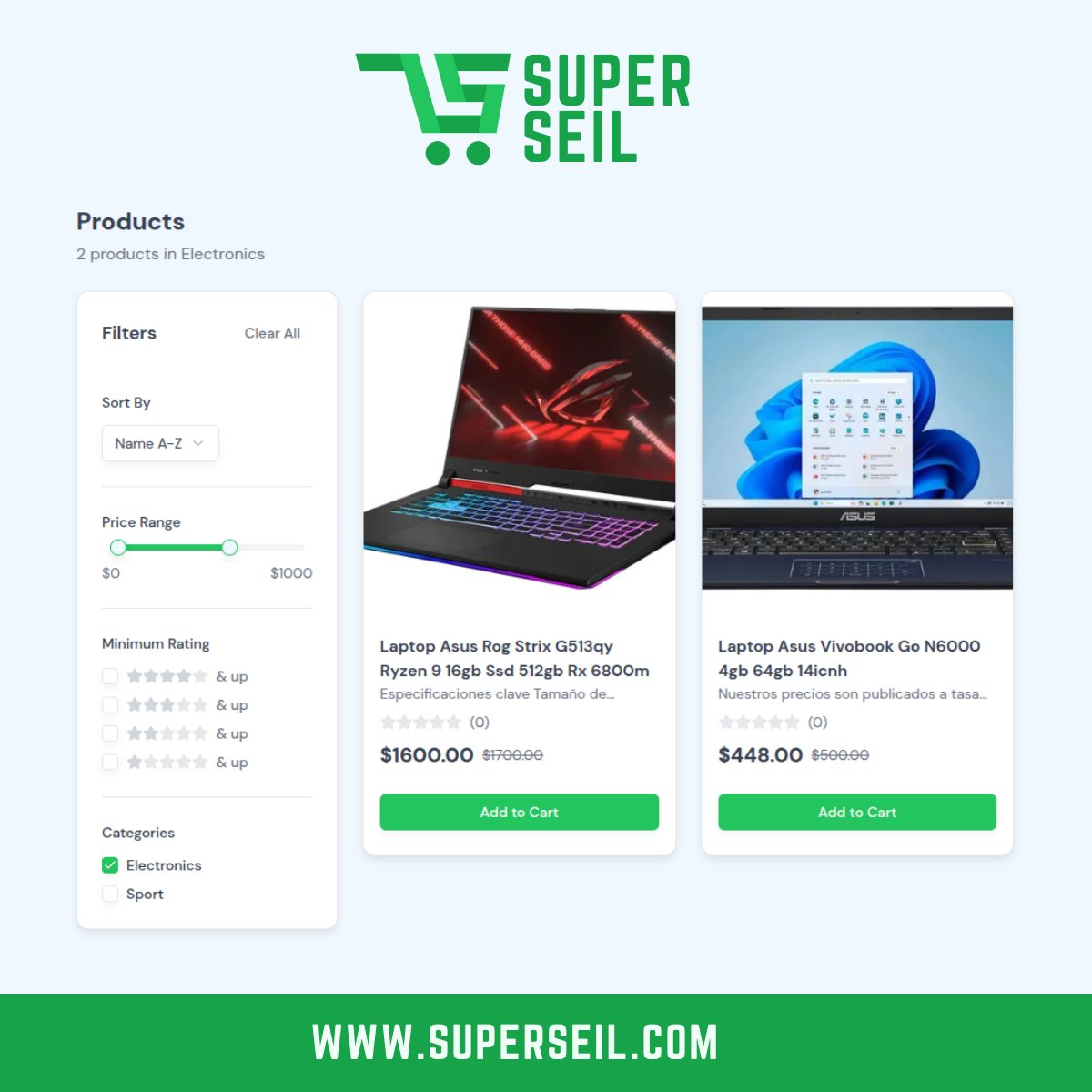 SuperSeil - Marketplace